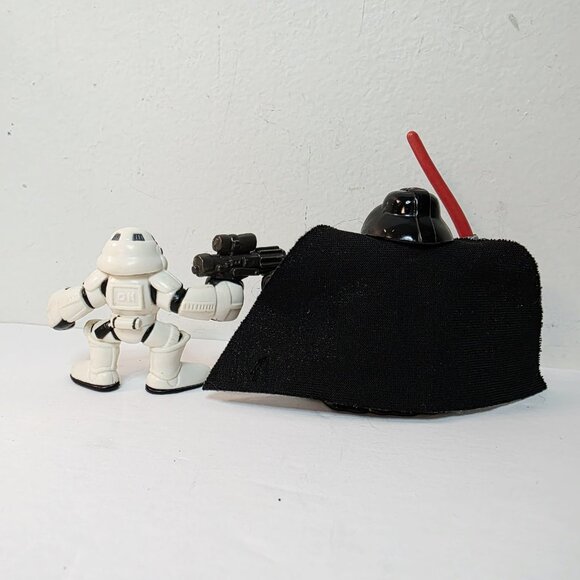 2 Star Wars Galactic Heroes Mini Figures Darth Vader Storm Trooper Cake Toppers - Picture 4 of 6
